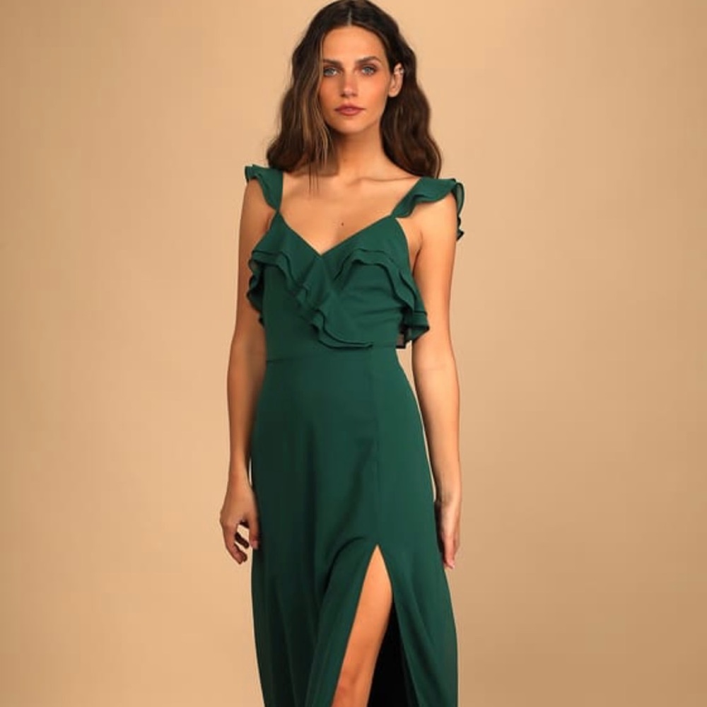 Lulus Emerald Green Maxi Dress